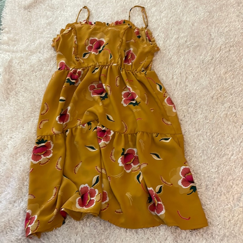 Walking on Sunshine strap dress. Size L in girls.